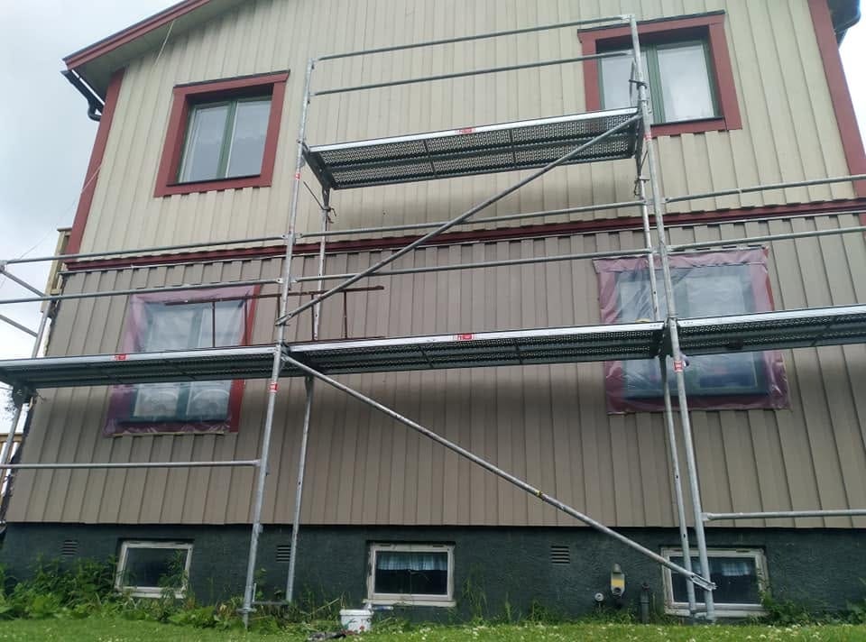 Fasadmålning i Krokom